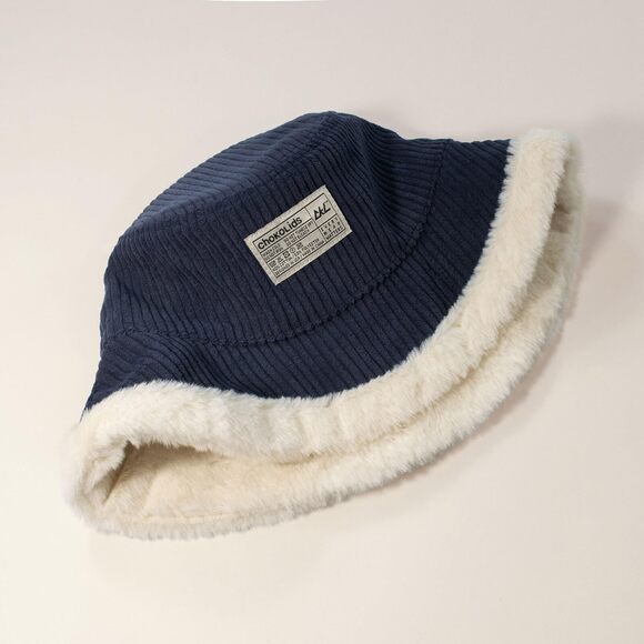2072 Reversible Fur Bucket Hat Elegant Fuzzy Bucket Hat Corduroy Trendy main image 8